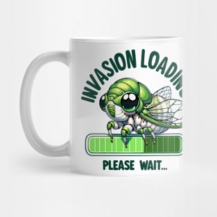 Cicada Invasion Loading Funny Cicada Summer Mug